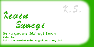 kevin sumegi business card